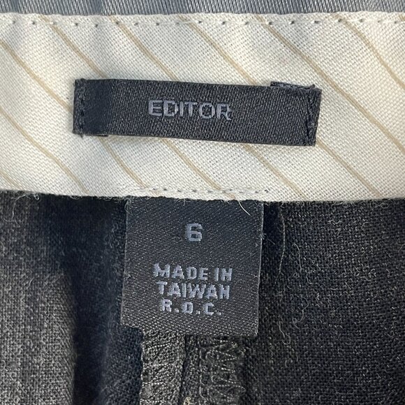 Express Editor Womens 6 Brown Dress Pants Straight Leg Trousers Work Office - Picture 3 of 9